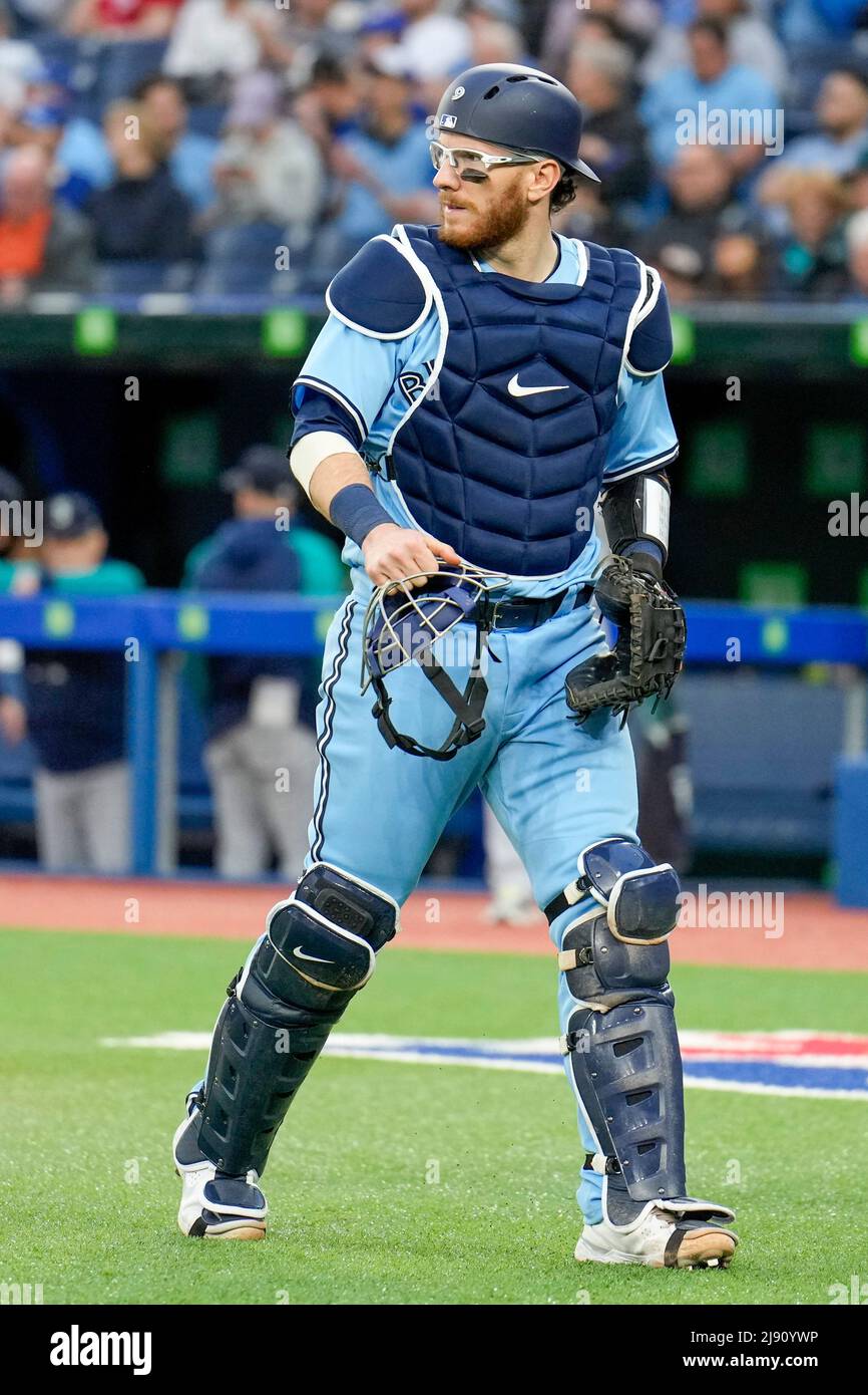 Toronto, Canada. 16th May, 2022. Toronto Blue Jay Danny Jansen (9) during  an MLB game between Seattle Mariners and Toronto Blue Jays at the Rogers  Centre in Toronto, Canada on May 16