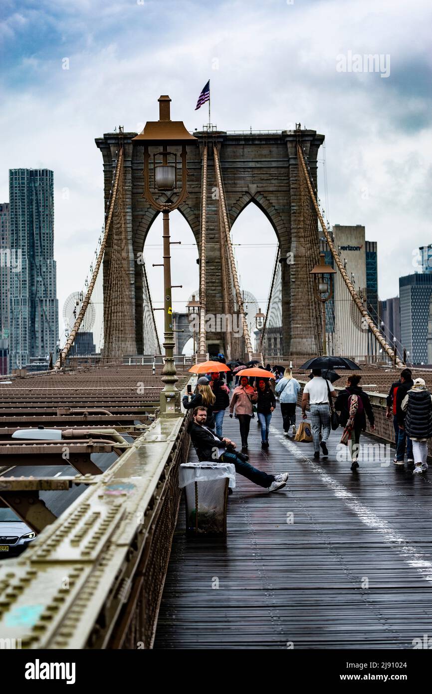 Brooklyn Bridge in New York Stock Photo