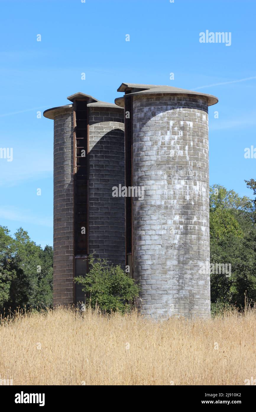 Silos, Jack London State HIstoric Park, California Stock Photo