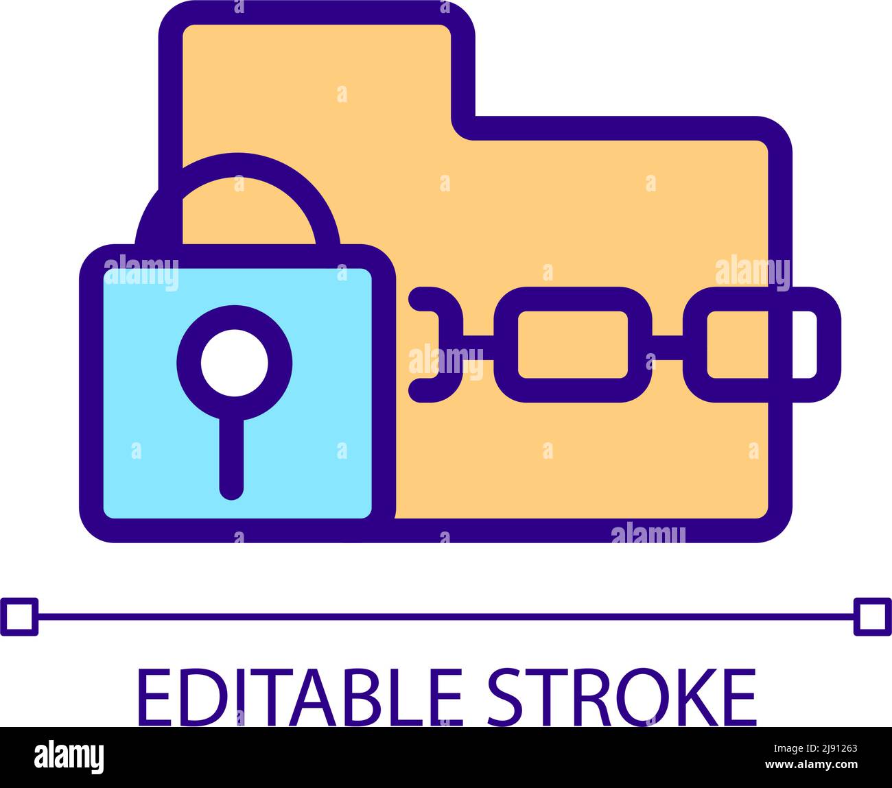 Ransomware pixel perfect RGB color icon Stock Vector