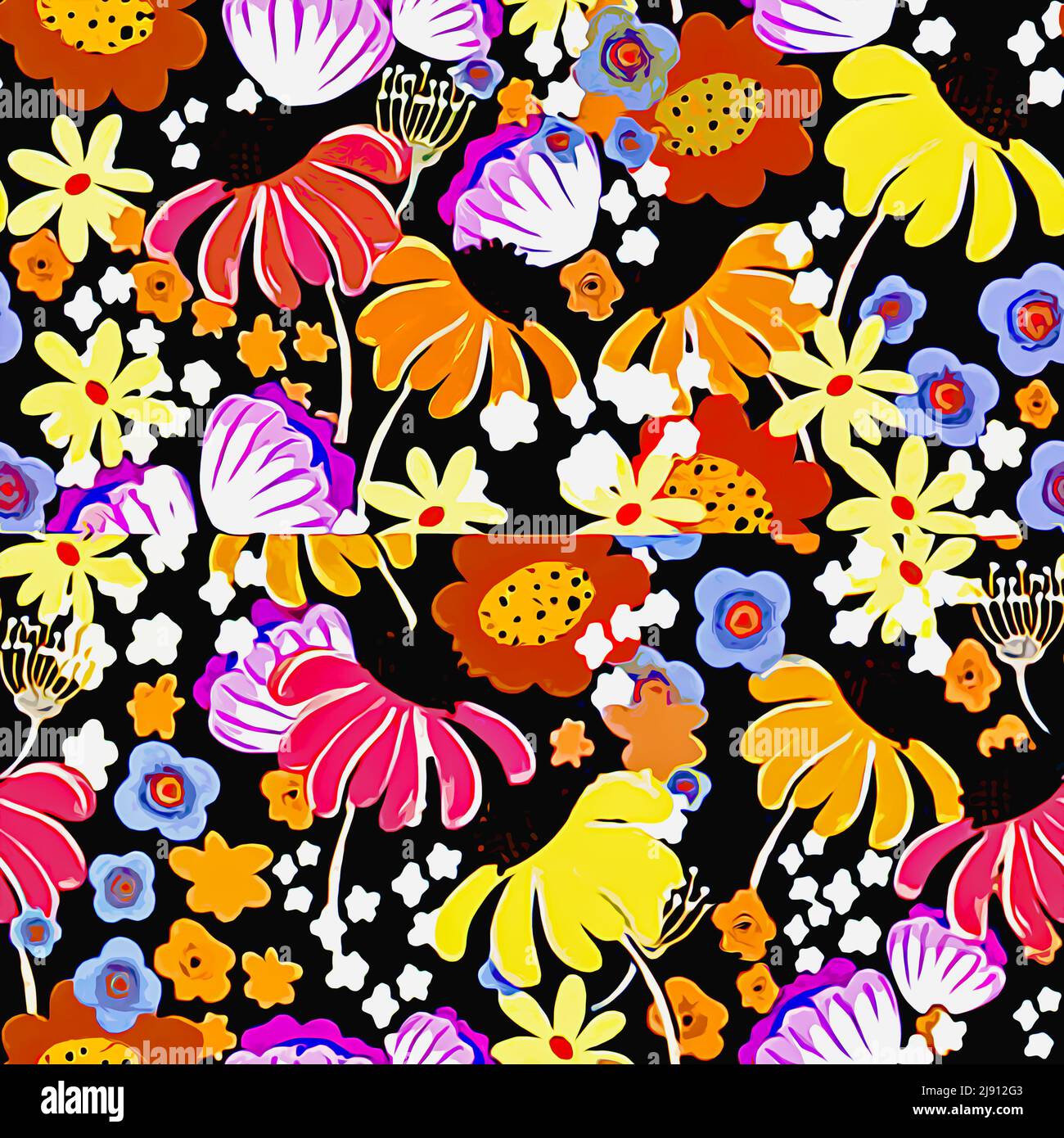 Textile and wallpaper patterns. A printable digital illustration work ...