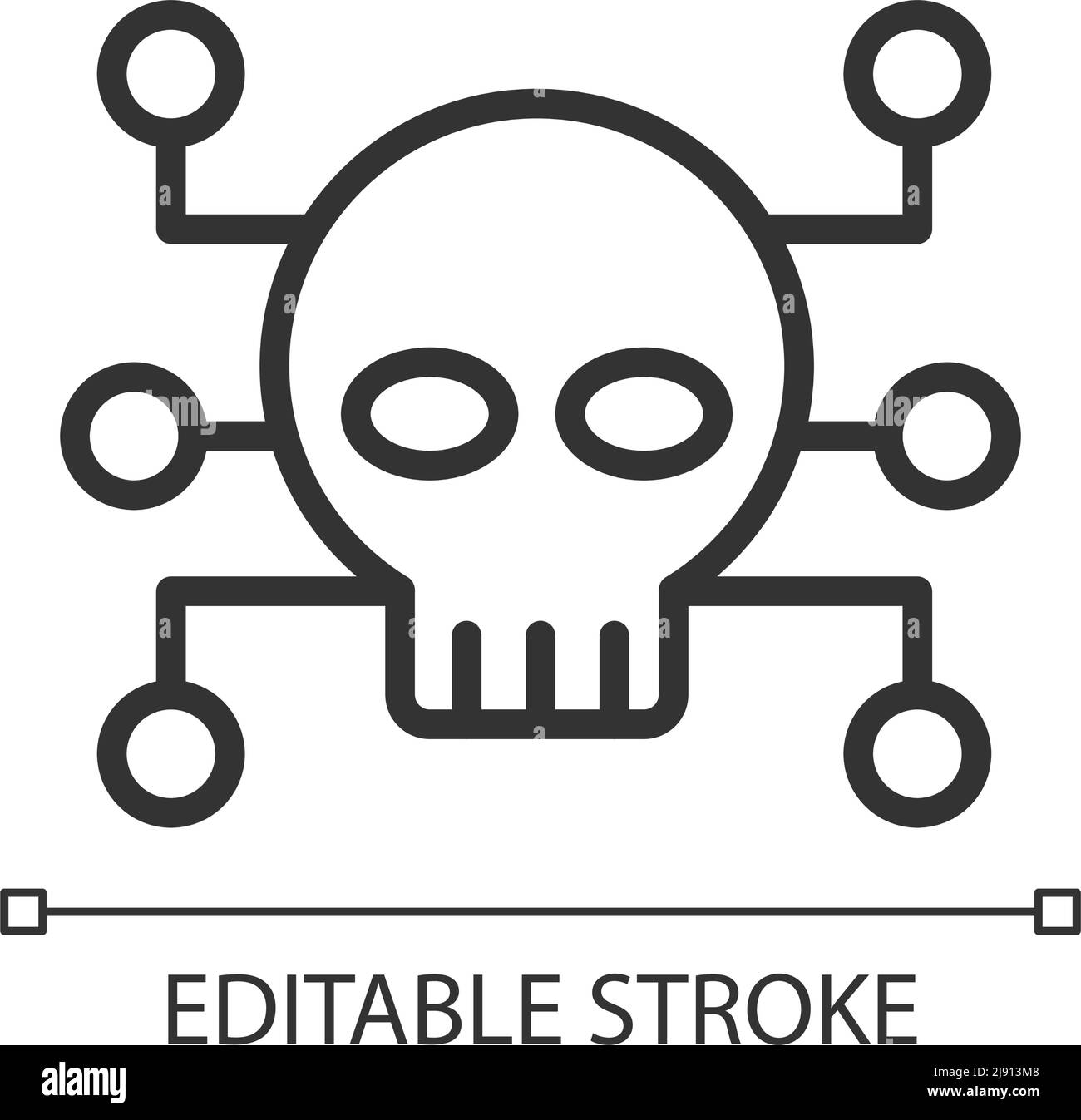 Cybercrime pixel perfect linear icon Stock Vector Image & Art - Alamy