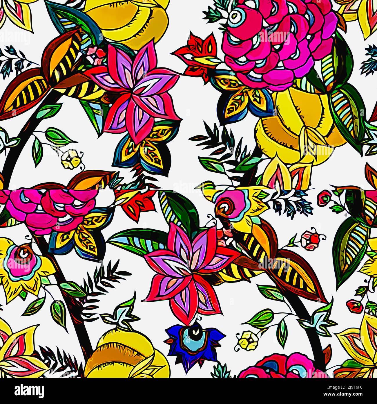 Textile and wallpaper patterns. A printable digital illustration work ...