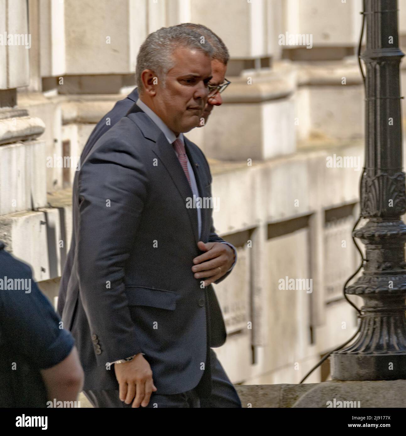 London, UK. 19th May, 2022. Alok Sharma meeting with Colombia's President Ivan Duque in Downing Street to talk about climate finance Credit: Ian Davidson/Alamy Live News Stock Photo