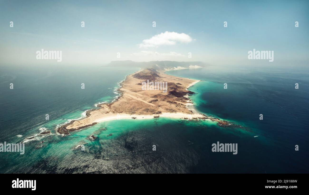 Eastern tip of Socotra Island, Yemen, taken in November 2021, post processed using exposure bracketing Stock Photo