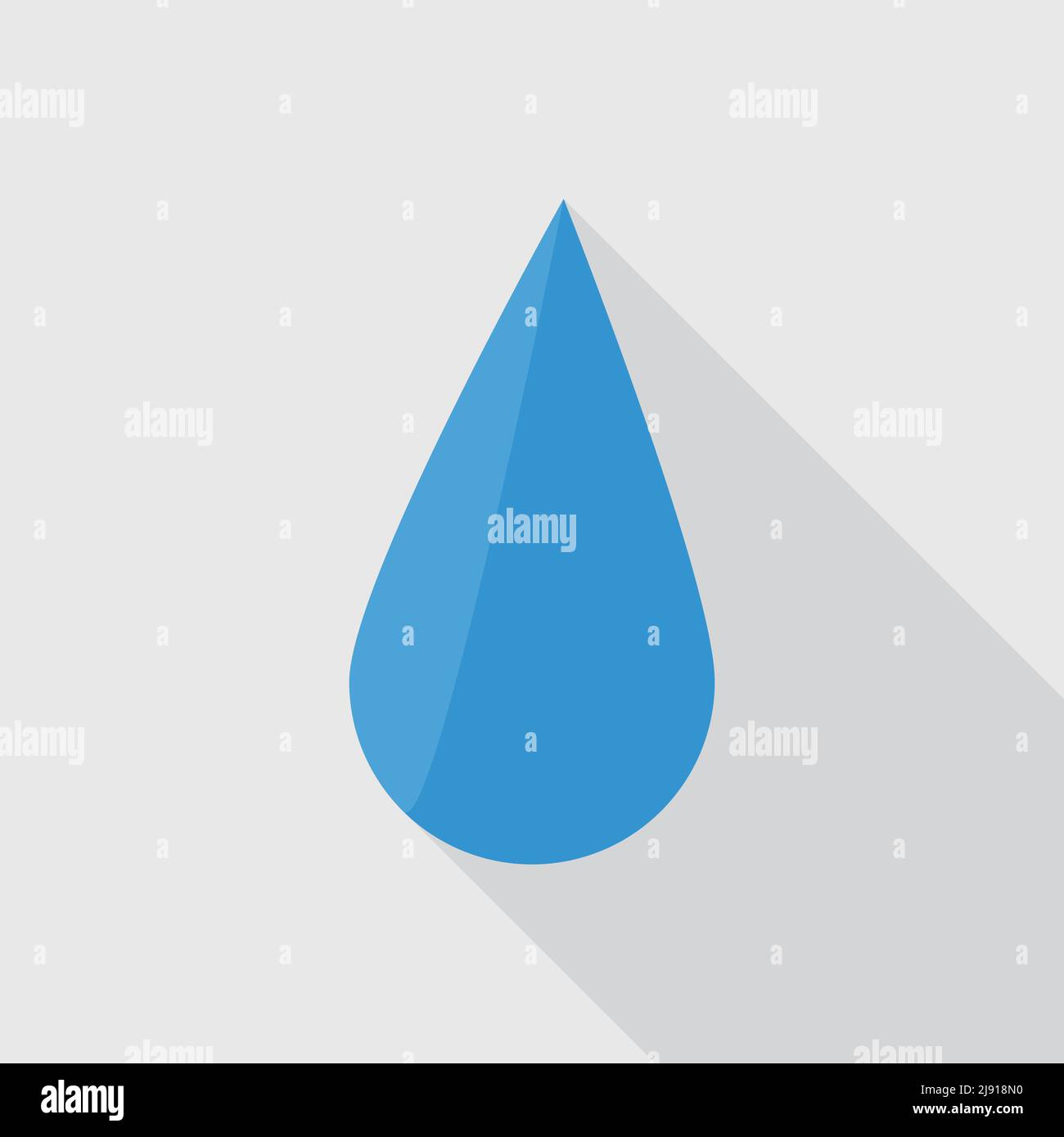 Flat water drop vector icon. Editable vector. Stock Vector