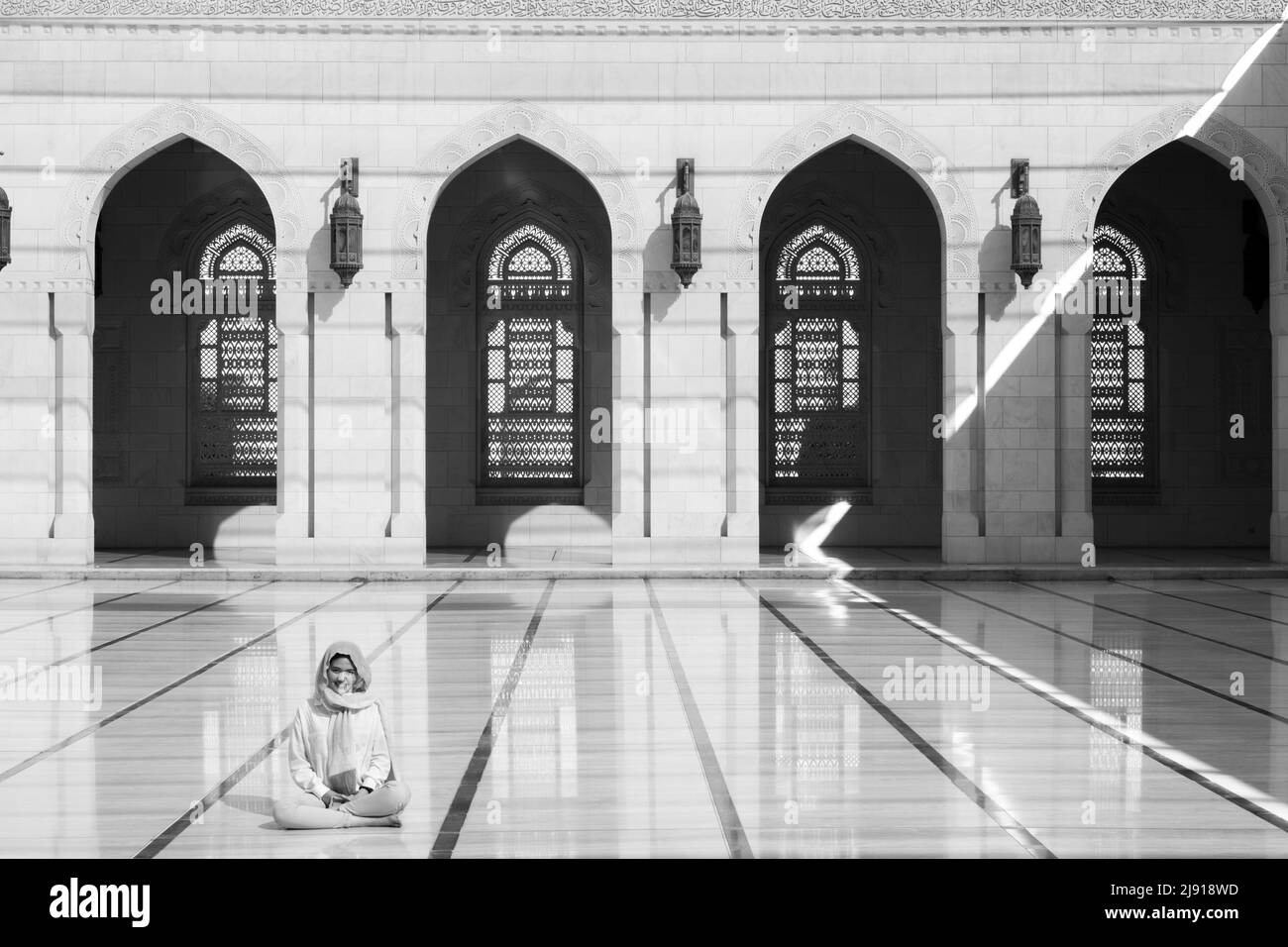 Muscat, Oman March 05,2019 Tourists tour in the Sultan Qaboos Grand