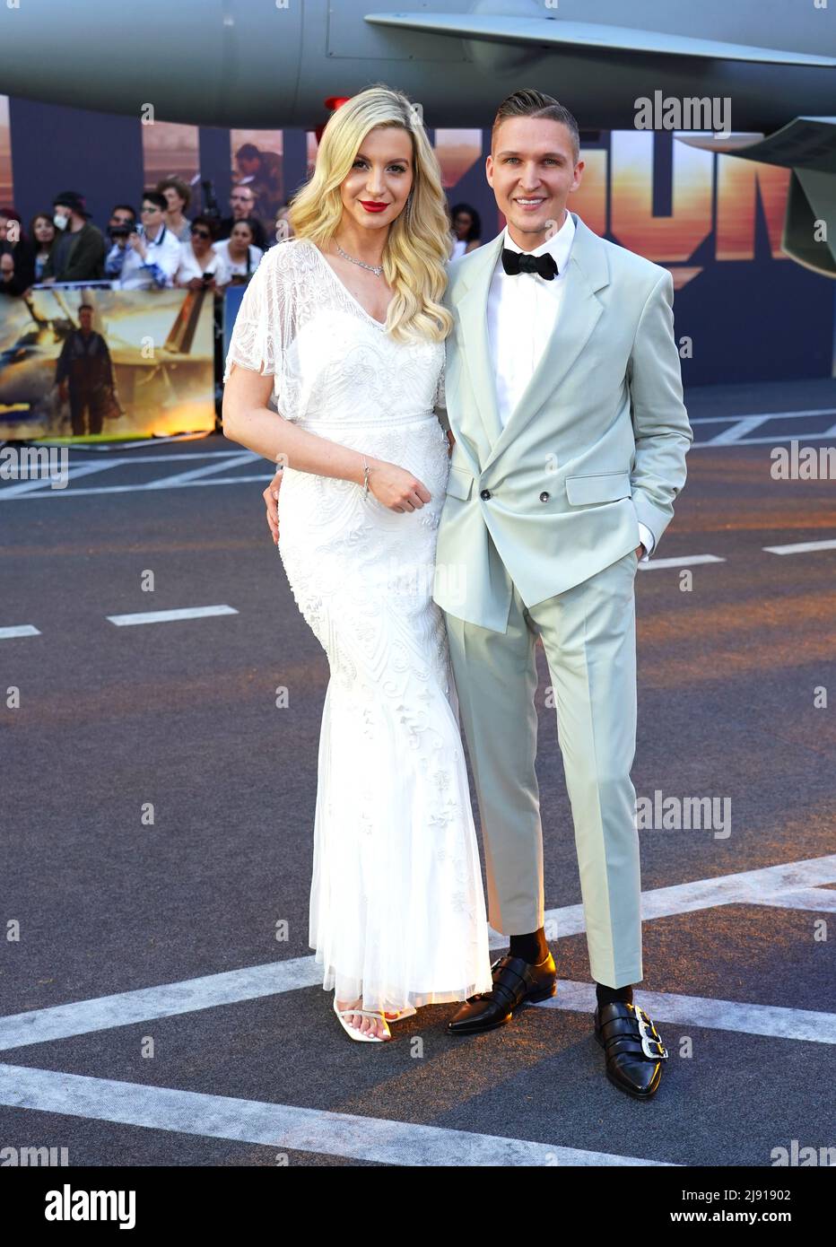 Victoria Valentine Brown and Chris Kowalski attending the UK premiere