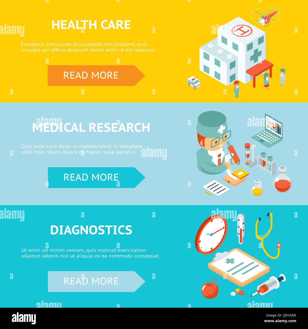 Mobile health care and medical research banners. Doctor and pharmacy