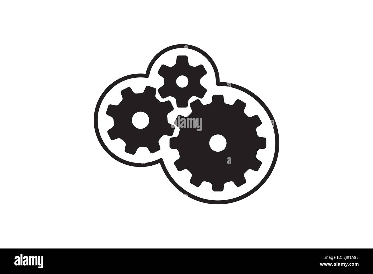 Setting icon vector with work cog gear element. Cogweel mechanism ...
