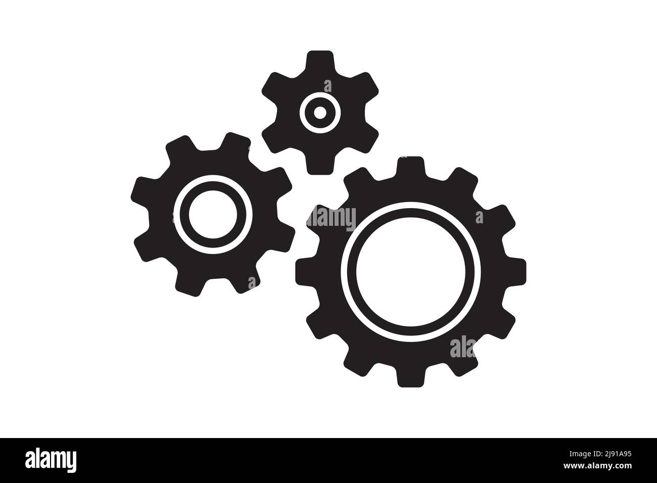 Setting icon vector with work cog gear element. Cogweel mechanism ...