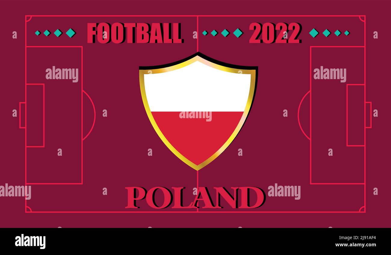 Vector table of the group stage of the World Football Championship 2022.  Each group is in a different color Stock Vector