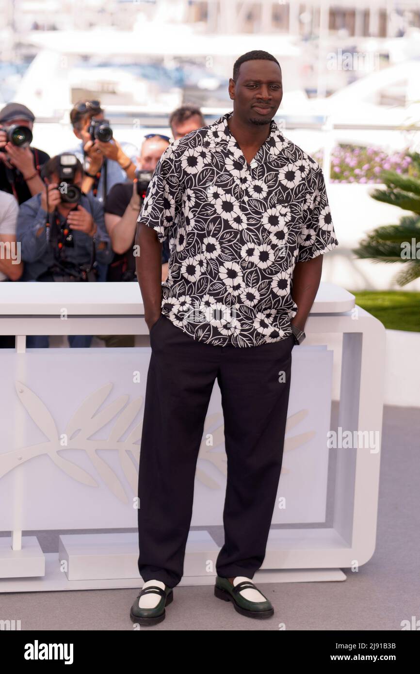 Cannes, France. 19th May, 2022. Omar Sy attends the photo call for "Tirailleurs" ("Father and
