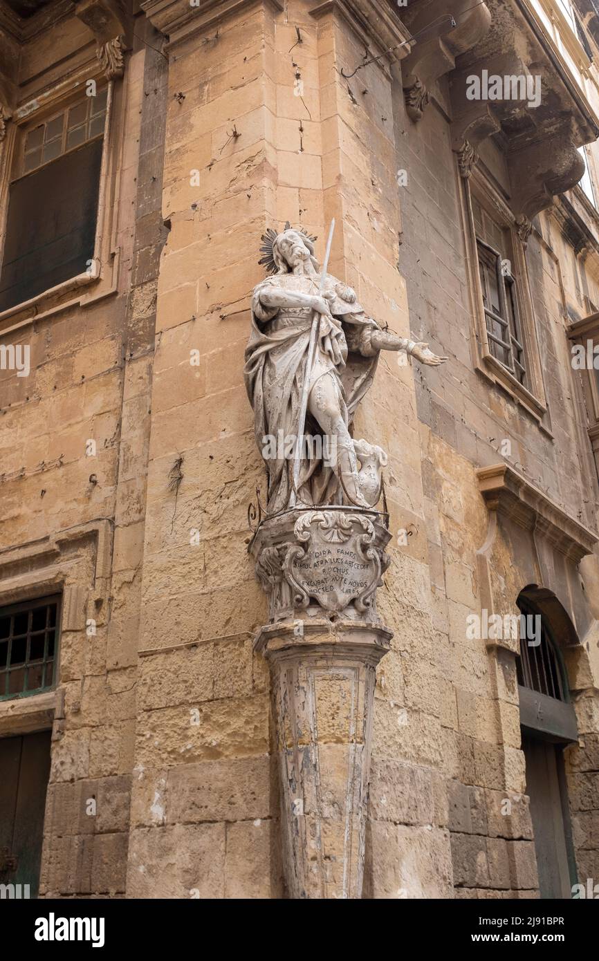 Religious Street Corner Icon, Valletta, Malta Stock Photo Alamy