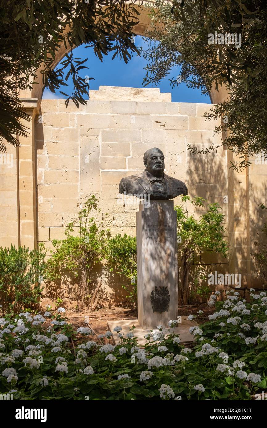 Statue of Winston Churchill, Upper Barraka Gardens, Valletta, Malta
