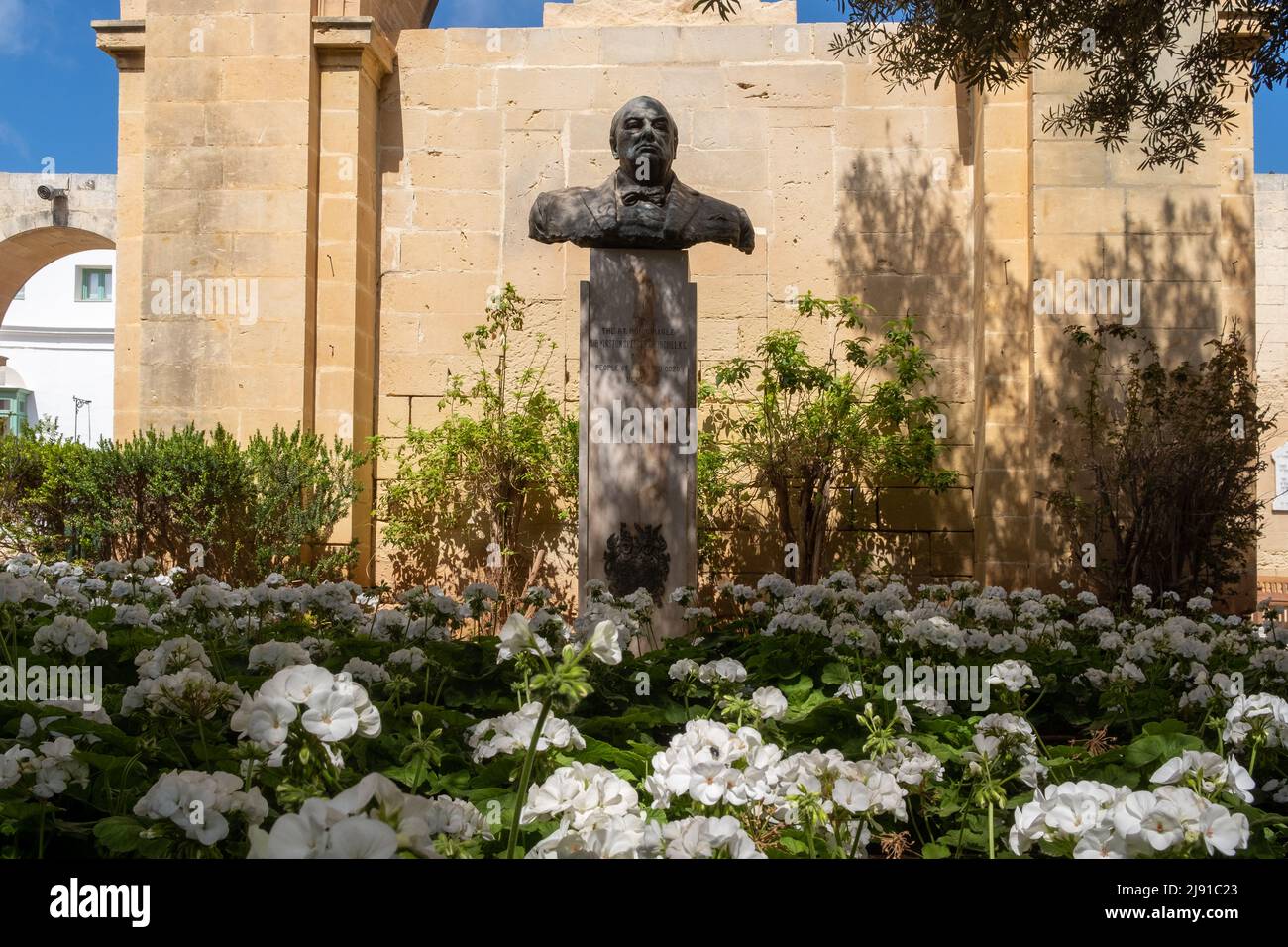 Statue of Winston Churchill, Upper Barraka Gardens, Valletta, Malta