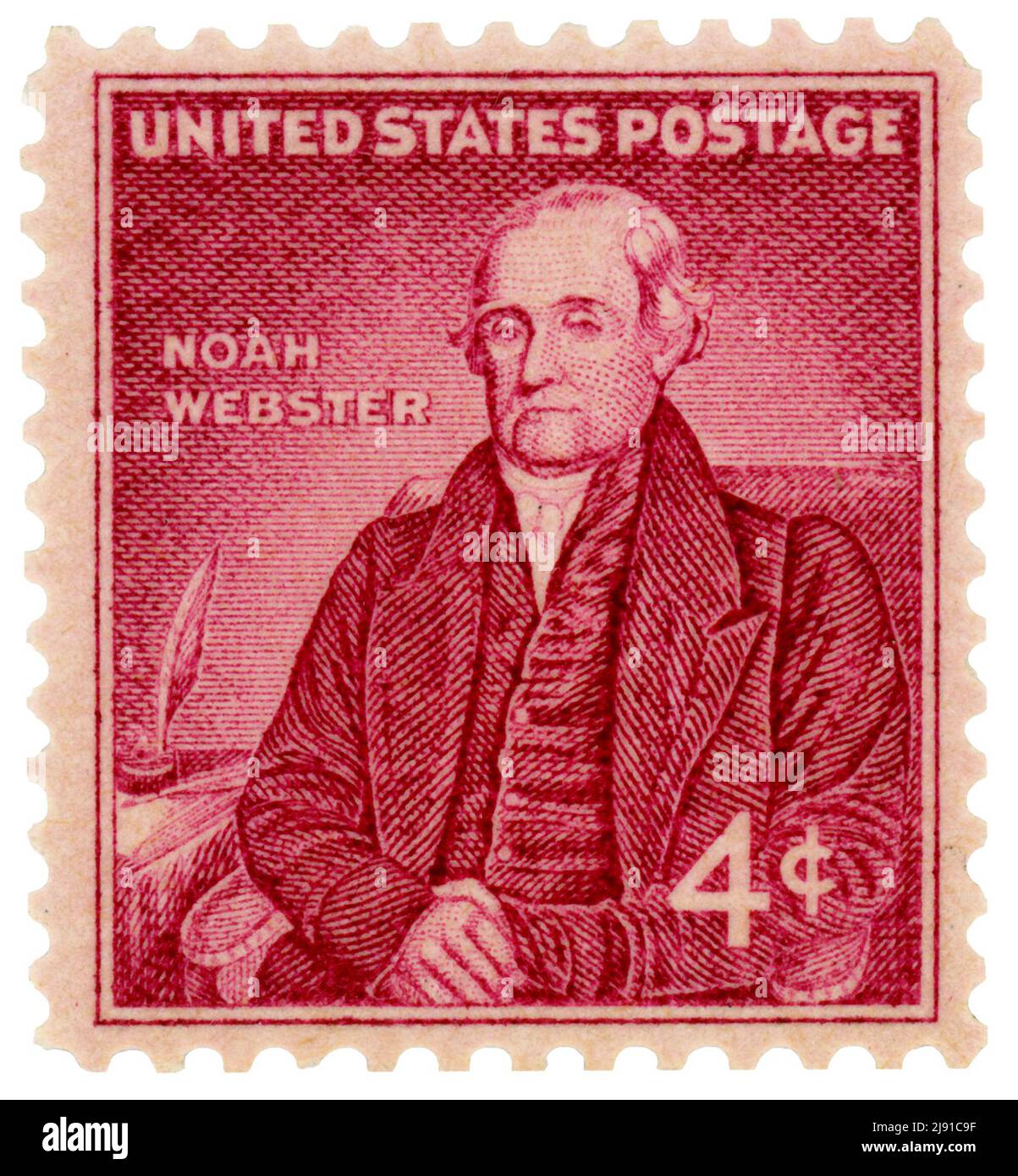 Noah Webster US 4¢ Postage Stamps 1958 Set of 8 - Ruby Lane