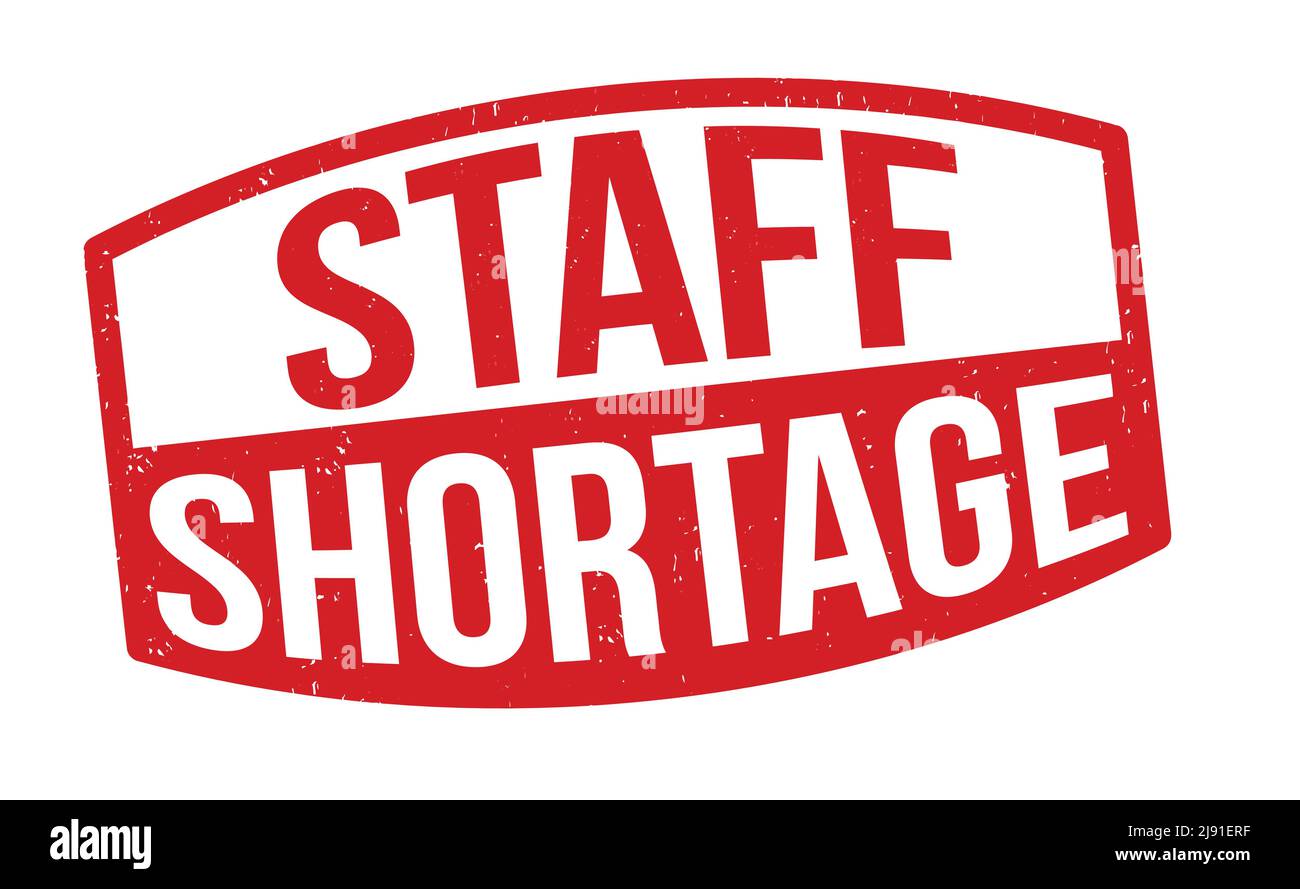 Staff shortage grunge rubber stamp on white background, vector illustration Stock Vector
