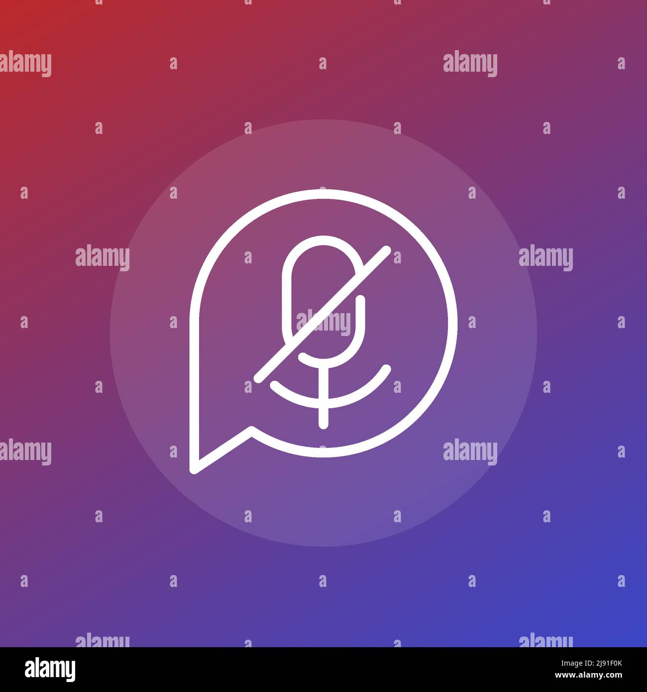 microphone off, mute line icon Stock Vector Image & Art - Alamy