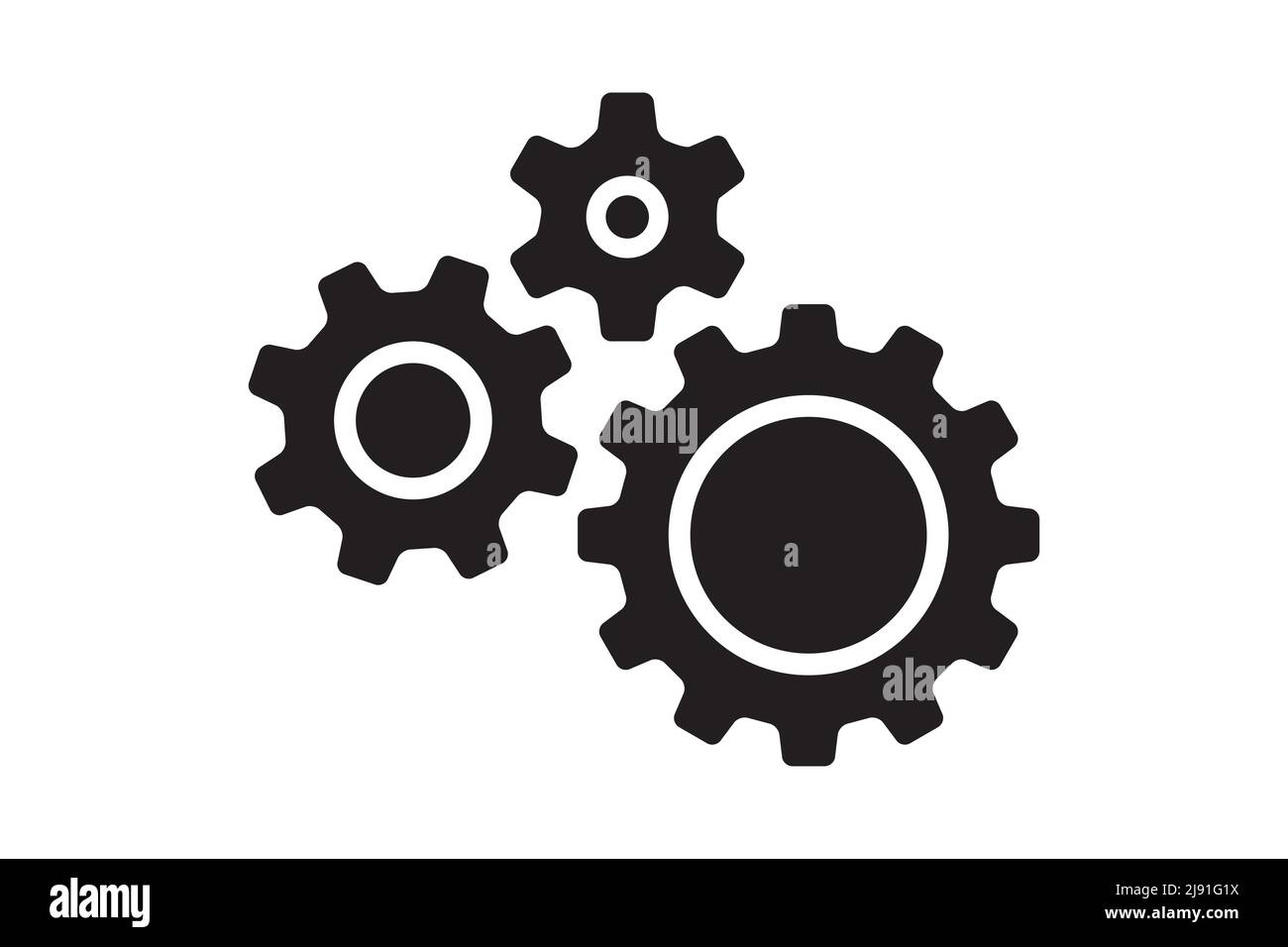Setting icon vector with work cog gear element. Cogweel mechanism ...