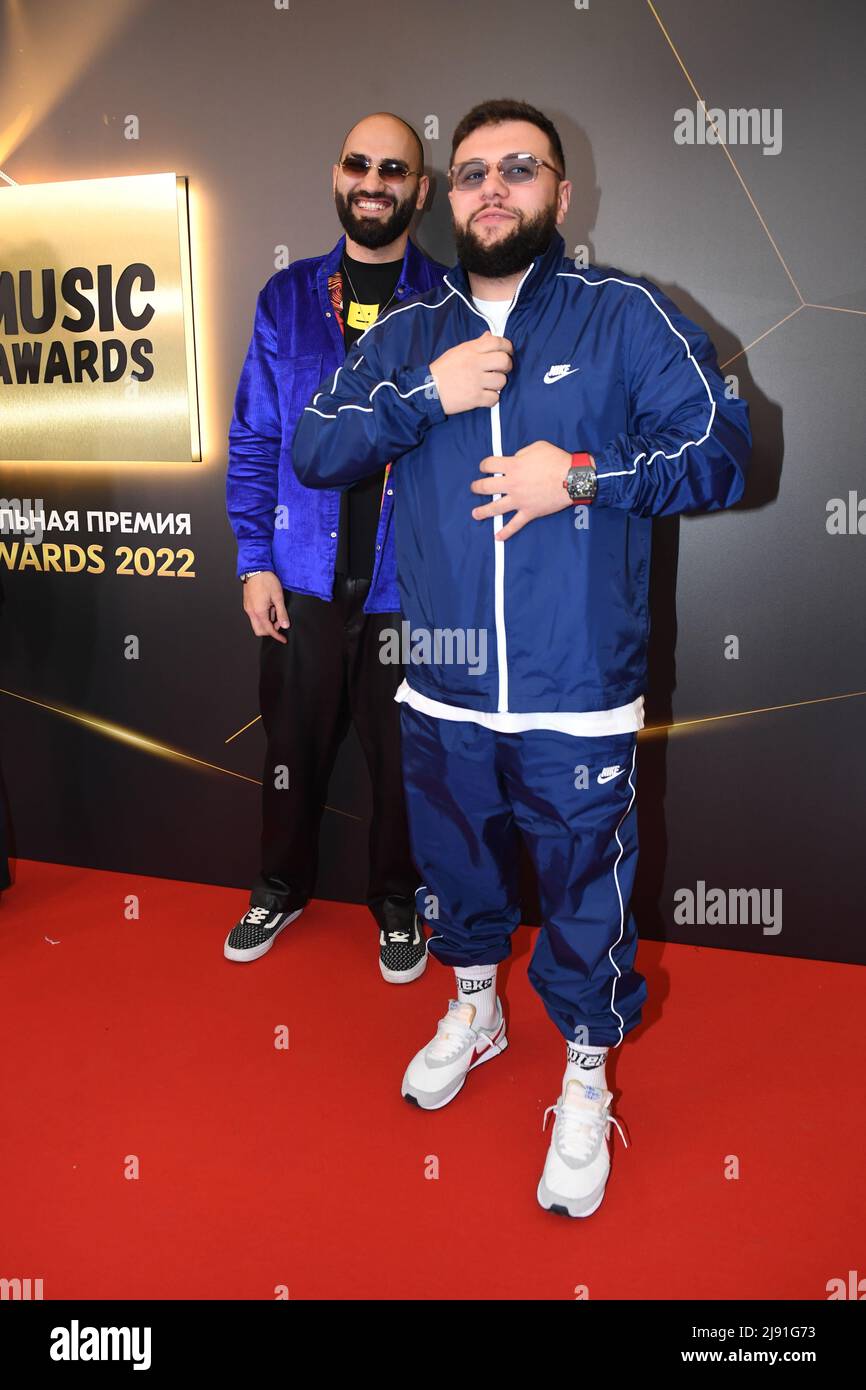 Moscow. The HammAli & Navai rap duet at a ceremony of delivery musical ...