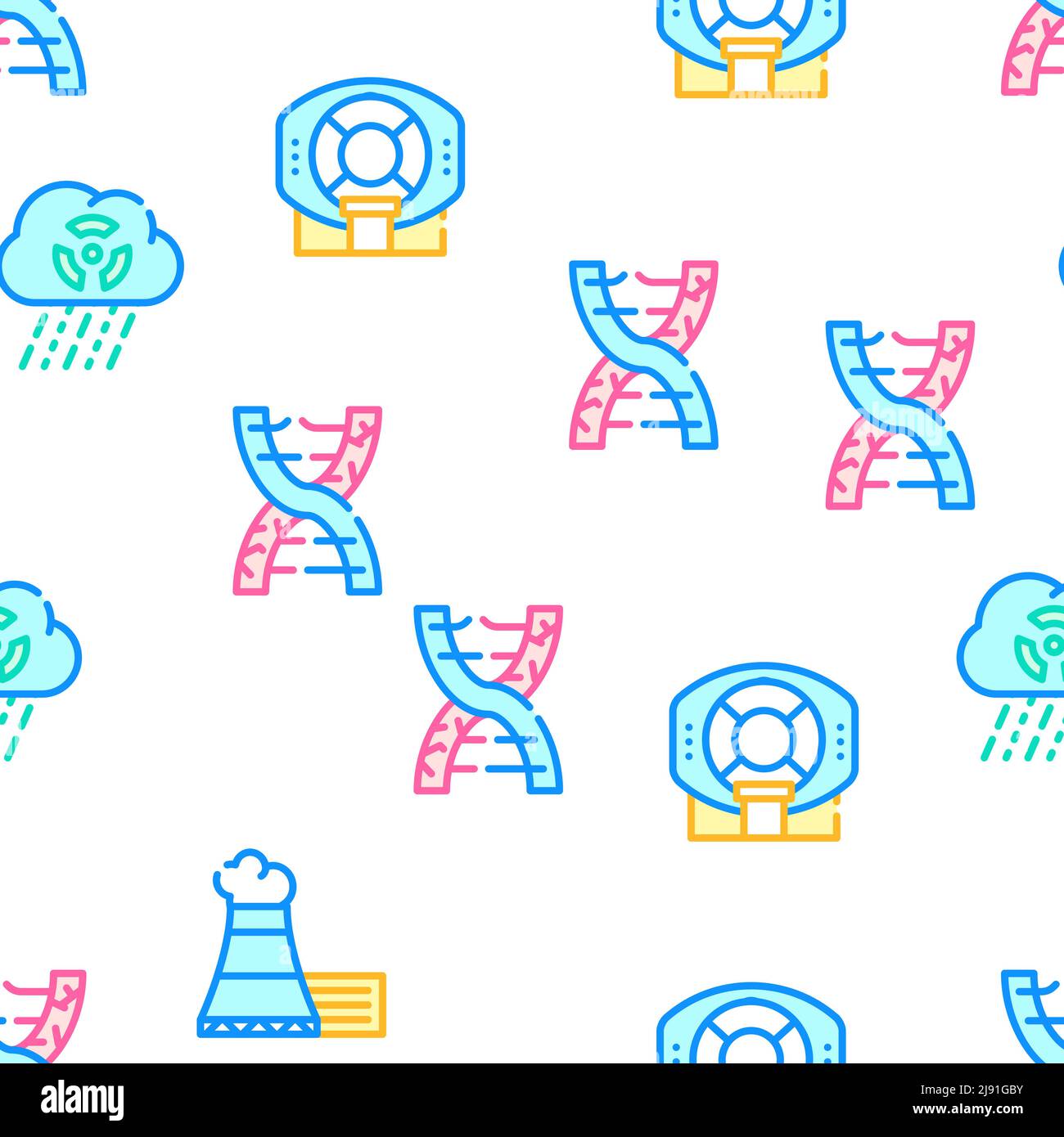 Nuclear Energy Power Collection Icons Set Vector Stock Vector Image ...