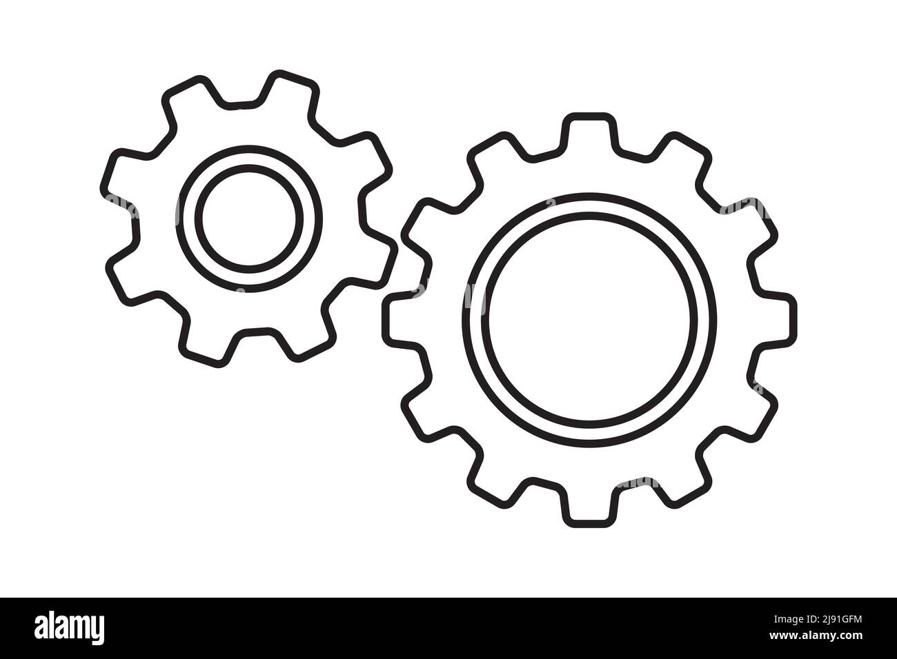 Setting icon vector with work cog gear element. Cogweel mechanism ...