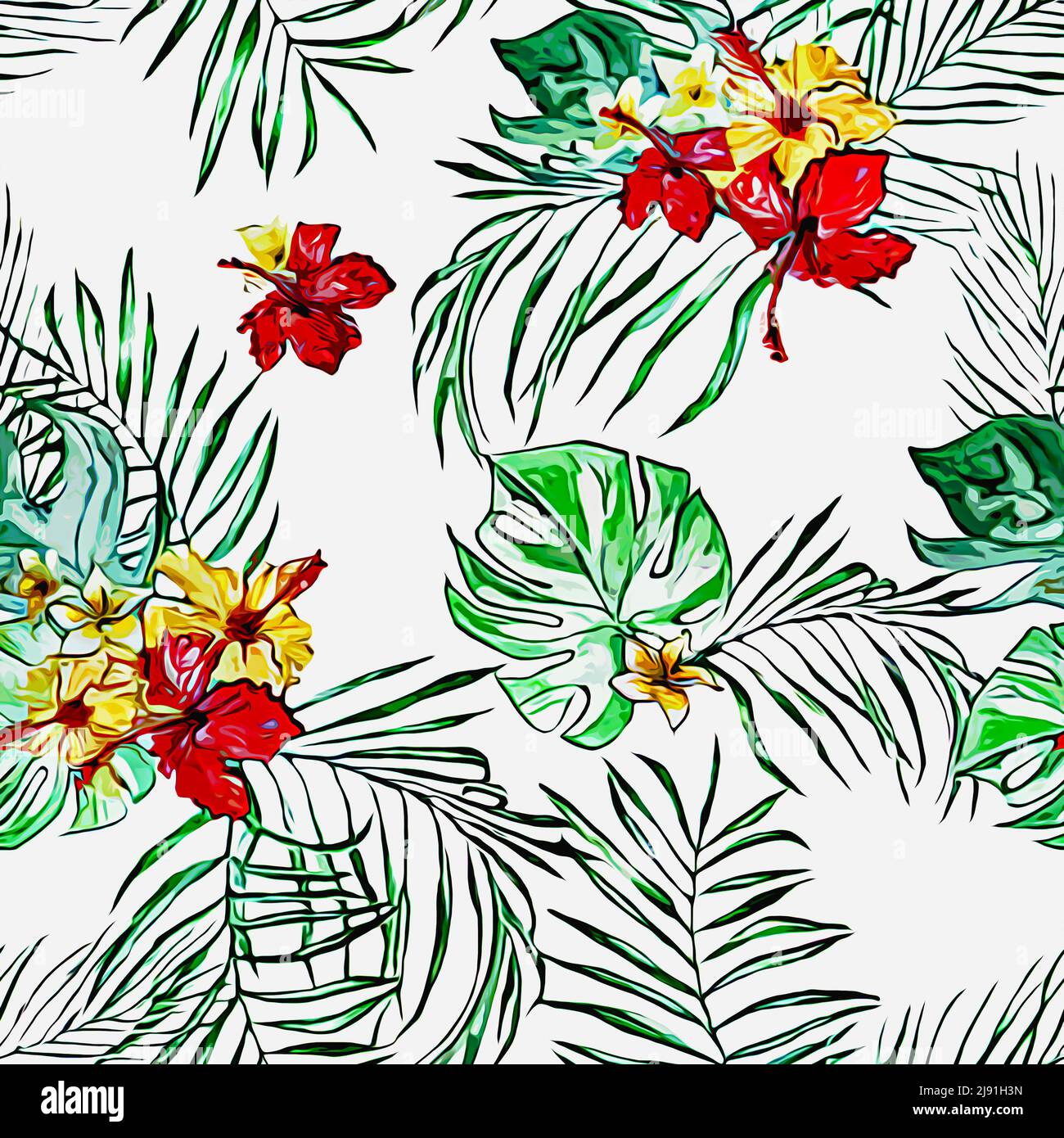 Textile and wallpaper patterns. A printable digital illustration work ...