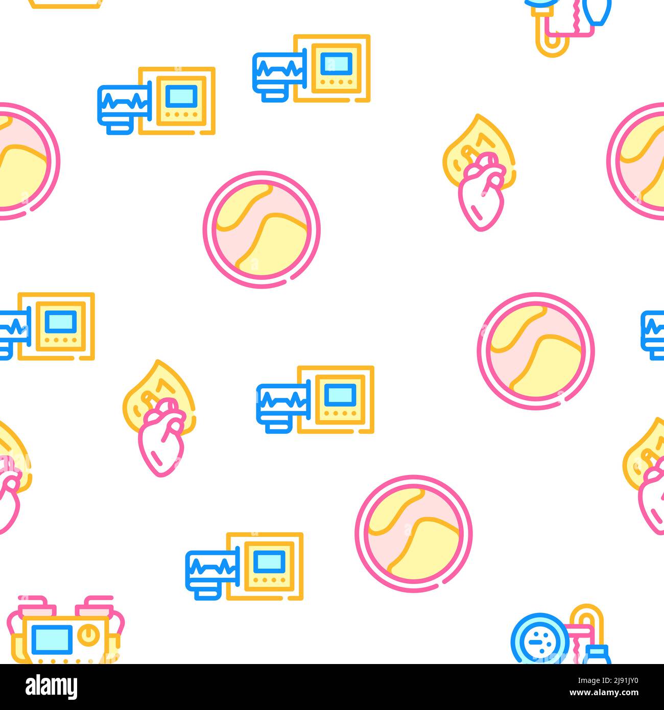 Heart Attack Disease Vector Seamless Pattern Stock Vector Image & Art ...