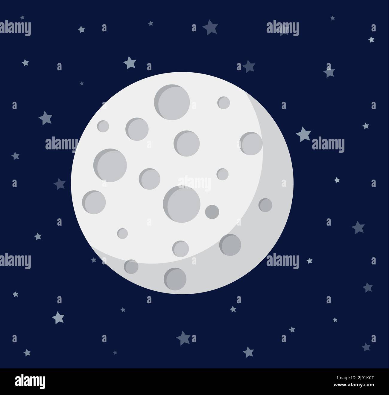 Realistic full moon. Detailed vector illustration. Elements of this ...