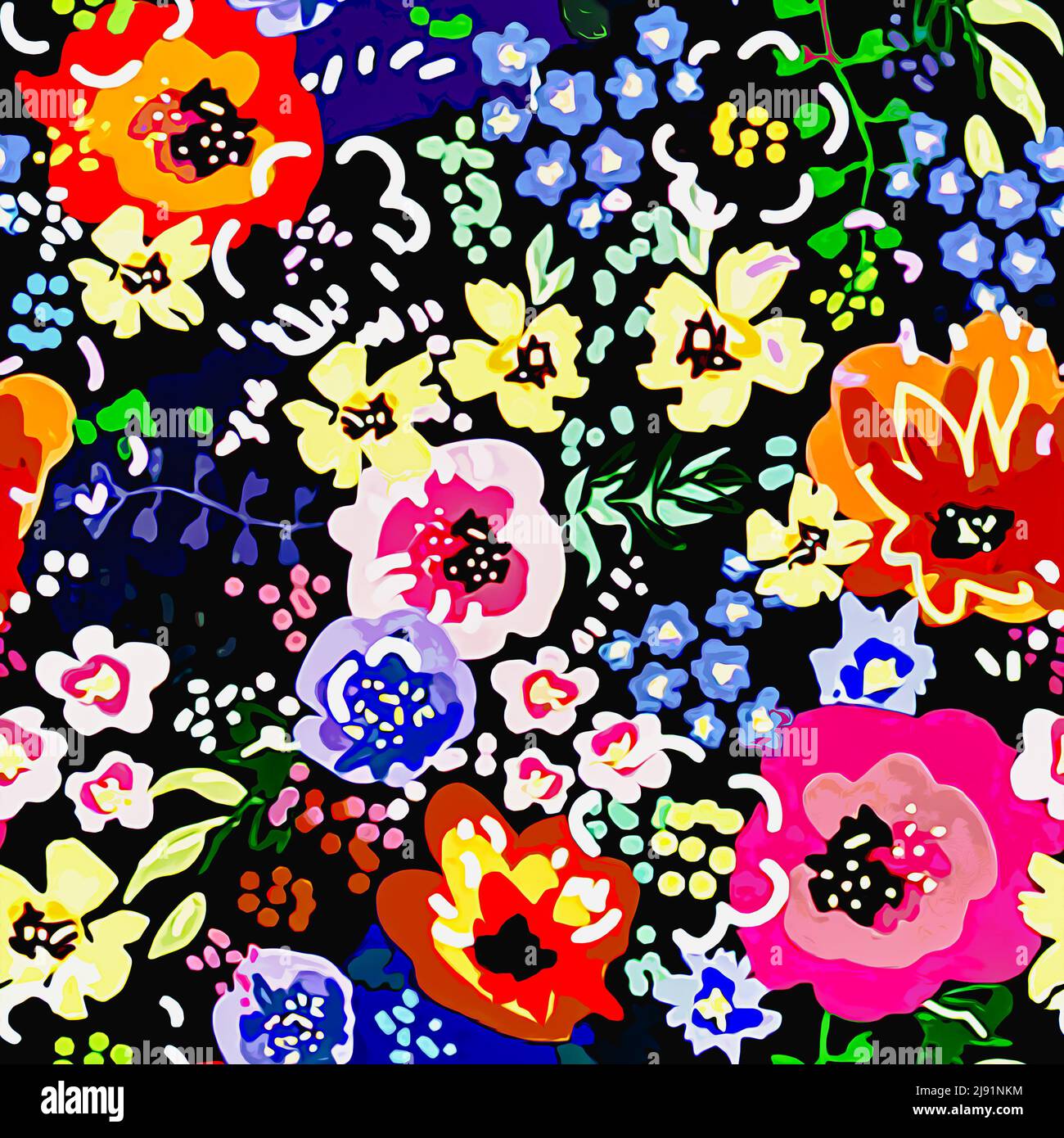 Textile and wallpaper patterns. A printable digital illustration work ...