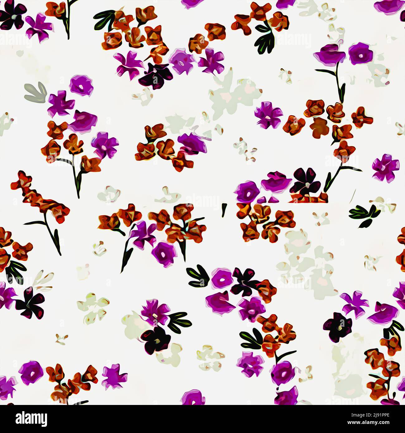 Textile and wallpaper patterns. A printable digital illustration work ...