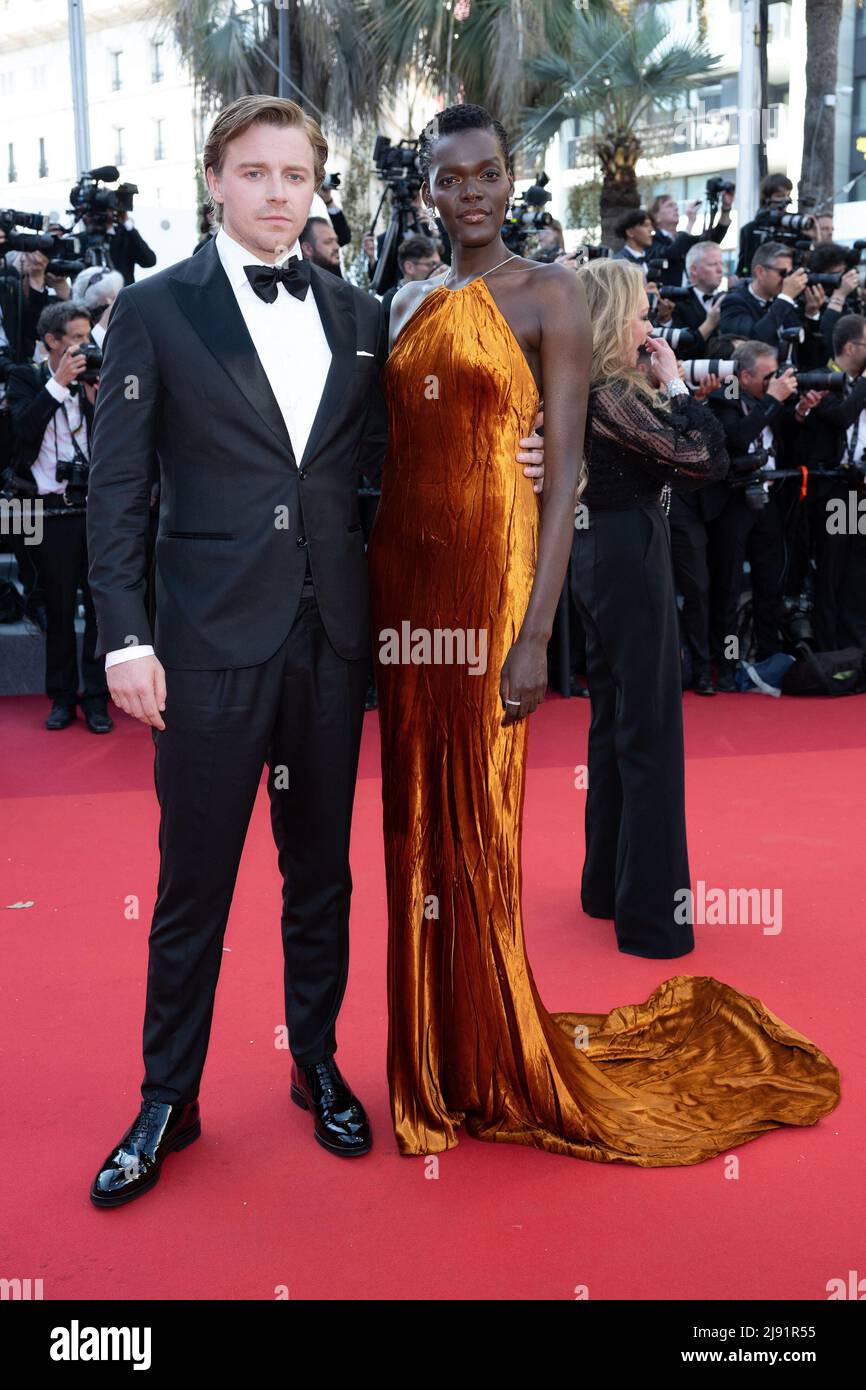 Cannes France May 19 22 Sheila Atim And Jack Lowden Attend The Screening Of Armageddon Time During The 75th Annual Cannes Film Festival At Palais Des Festivals On May 19 22 In