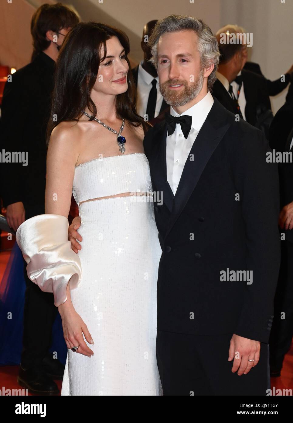 May 19th 2022 Cannes France Anne Hathaway And Husband And Adam 
