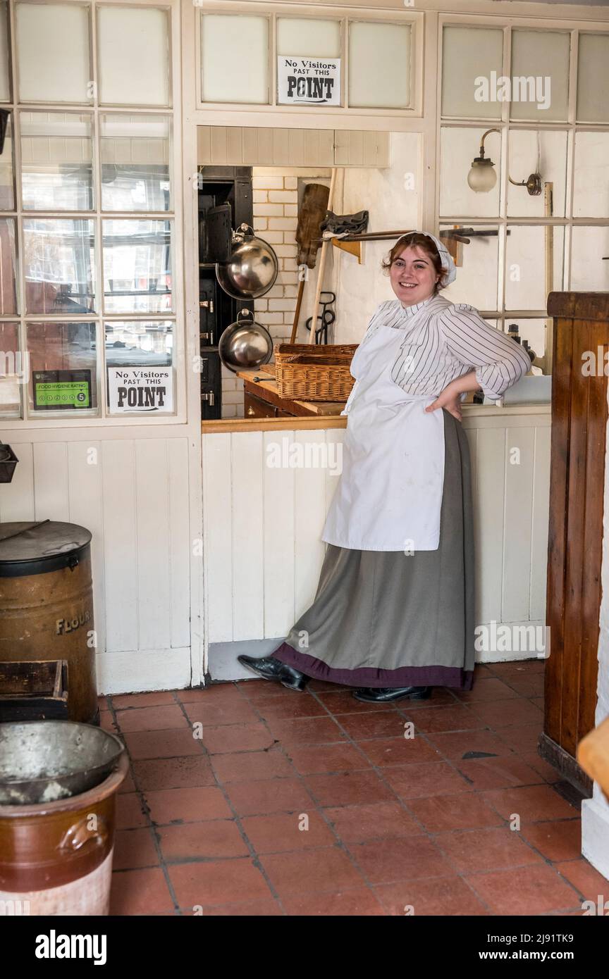 Colourful images at the bakers shop during the Victorian era at the