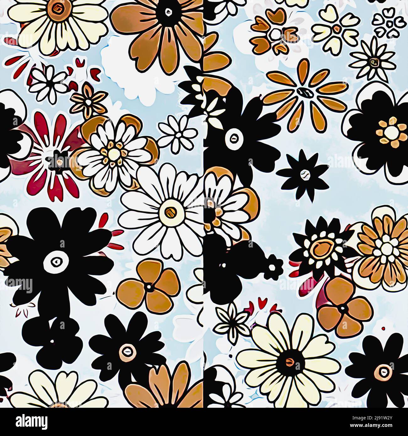 Textile and wallpaper patterns. A printable digital illustration work ...