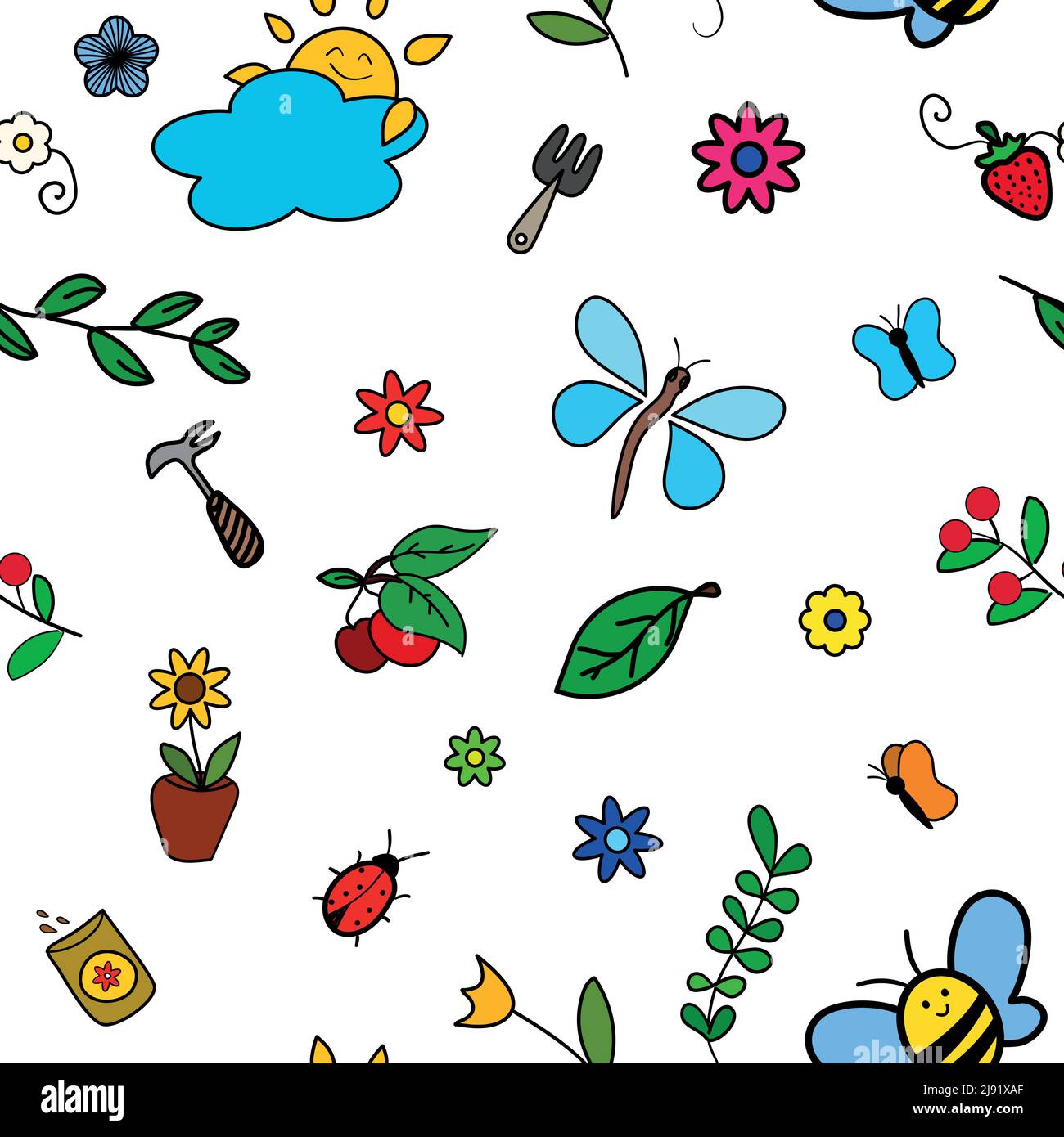 Different Spring Objects Leaf bugs Stock Vector Images - Alamy
