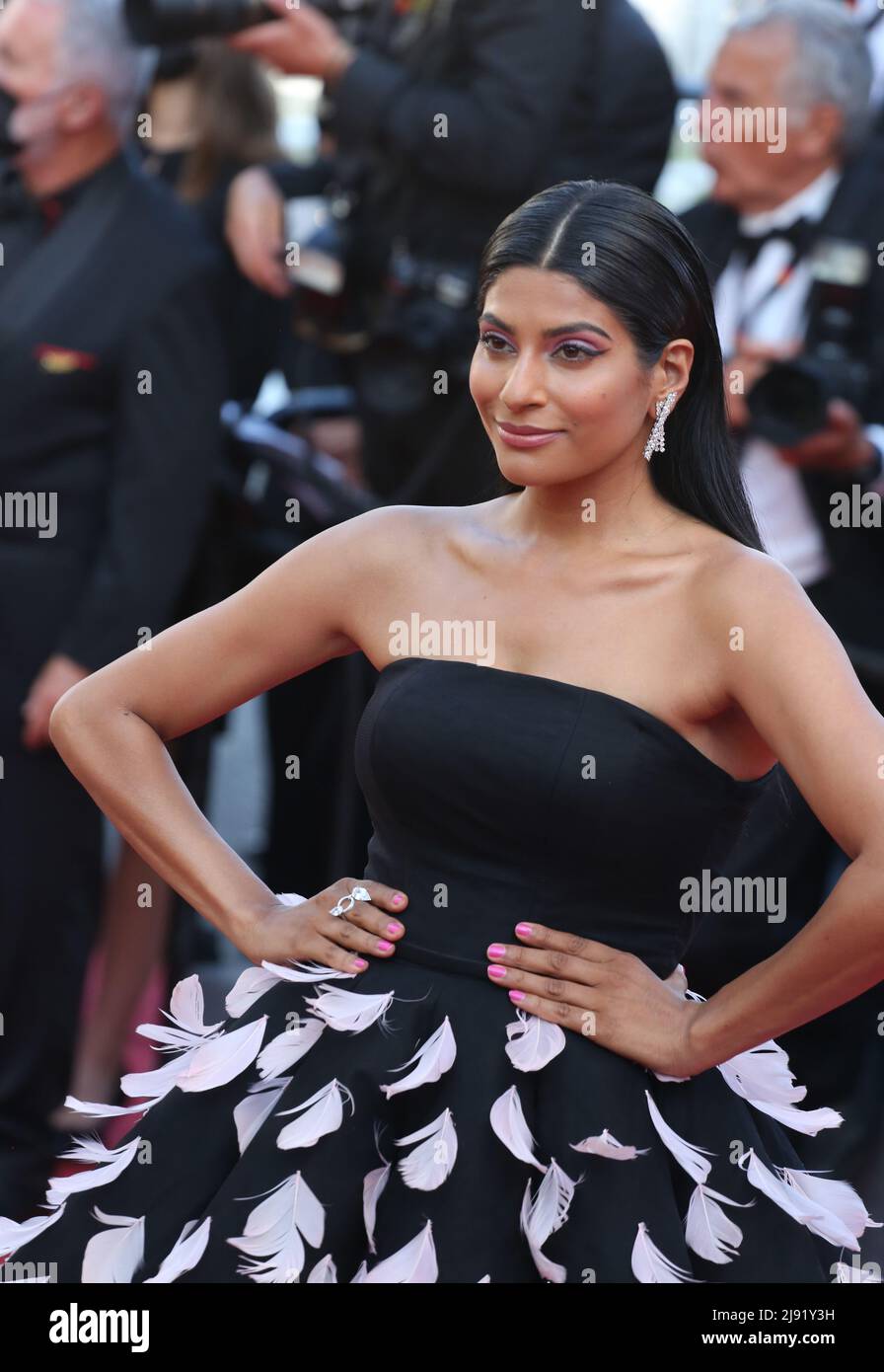 Cannes, France. 19th May, 2022. Farhana Bodi arriving on the red carpet