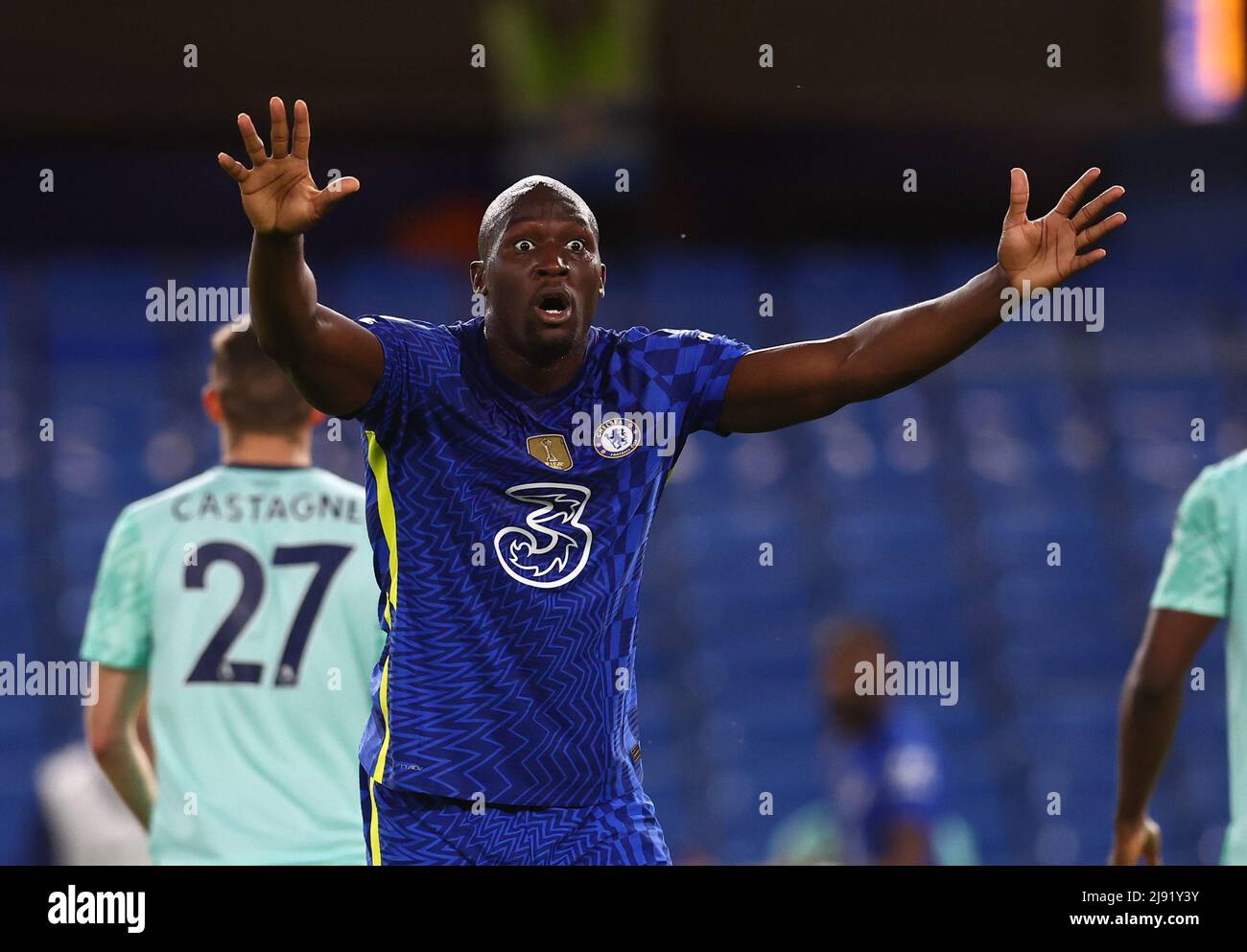 London, England, 19th May 2022.   Romelu Lukaku of Chelsea during the Premier League match at Stamford Bridge, London. Picture credit should read: David Klein / Sportimage Stock Photo