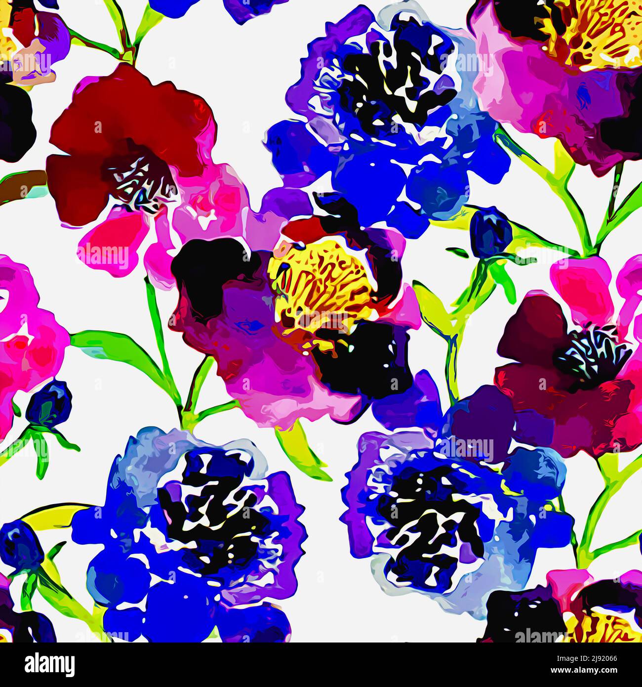 Textile and wallpaper patterns. A printable digital illustration work ...