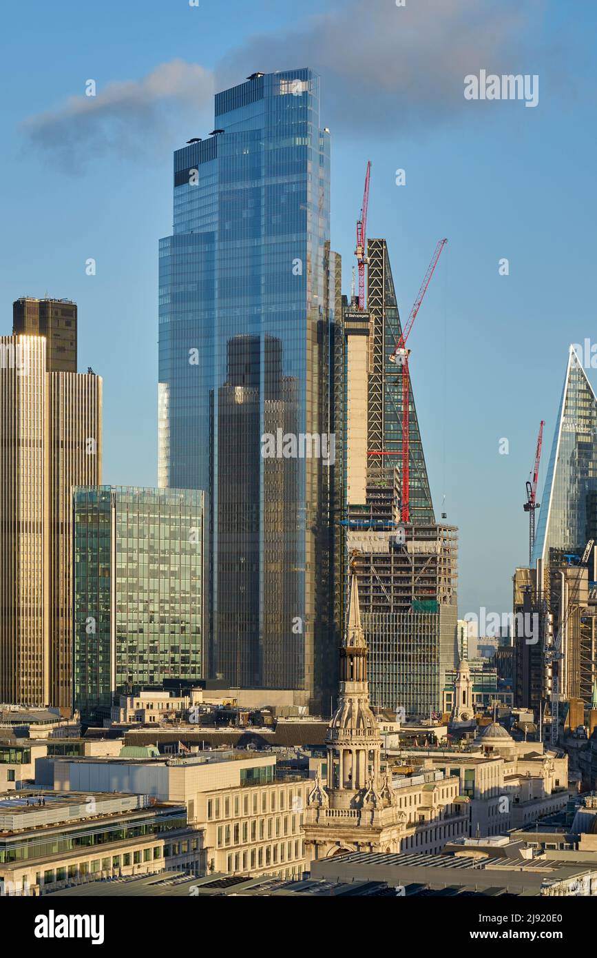 city of london skyline.   22 bishopsgate skyscraper  city of london Stock Photo