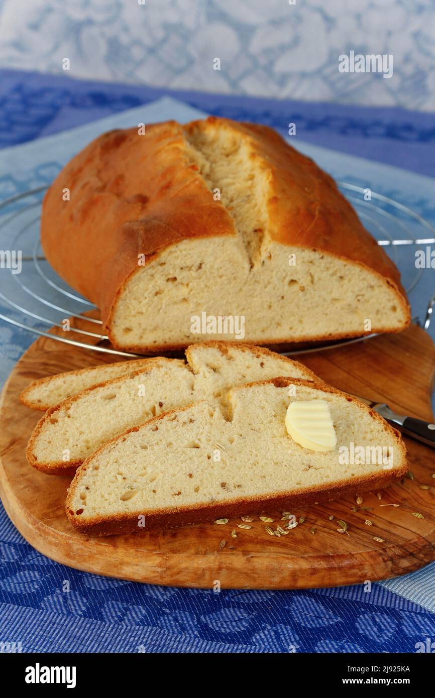 Swabian cuisine, Ulm sugar bread, sweet yeast pastry with fennel seeds