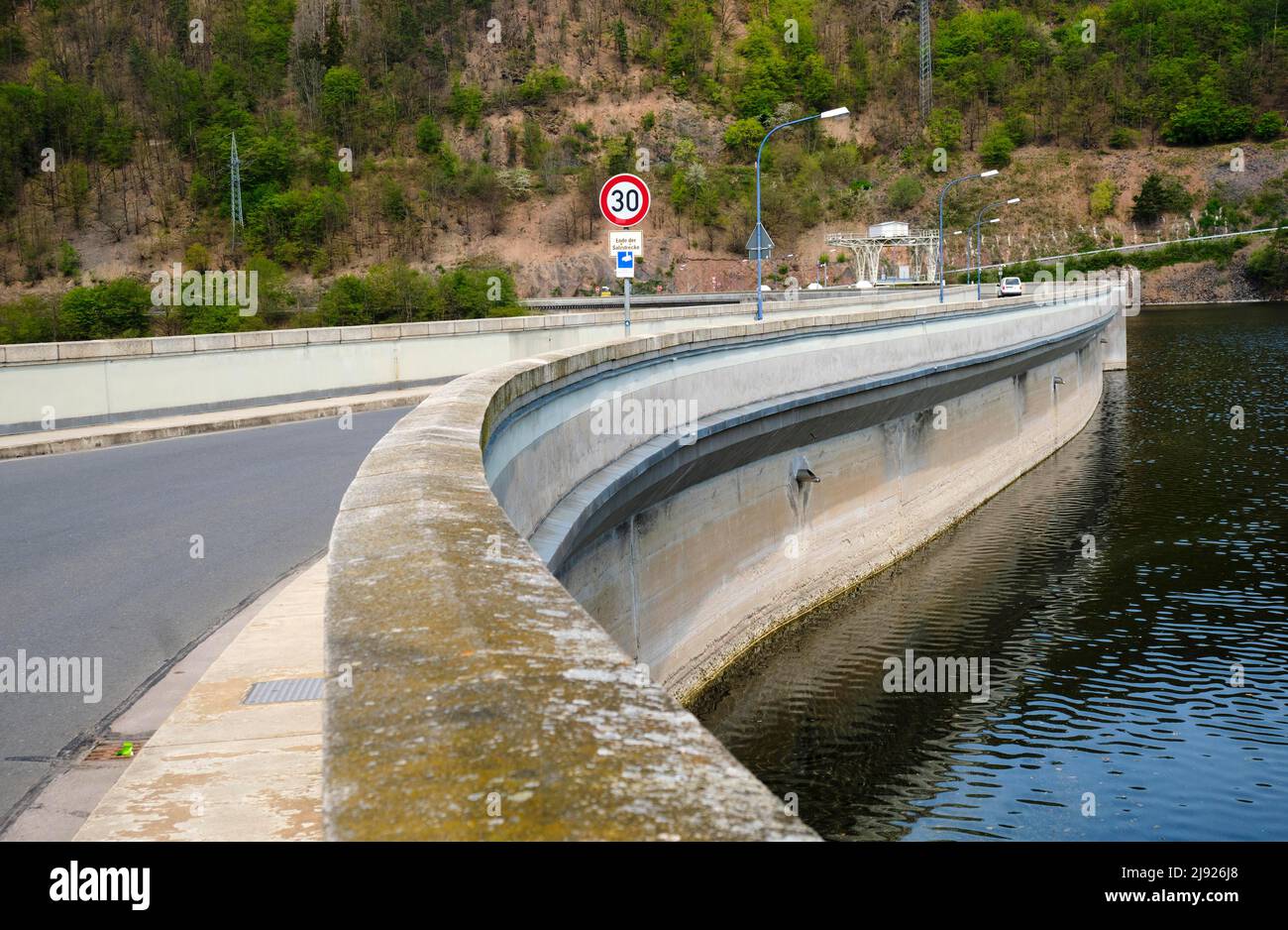 Hohenwartestausee dam, Thuringia, Germany Stock Photo