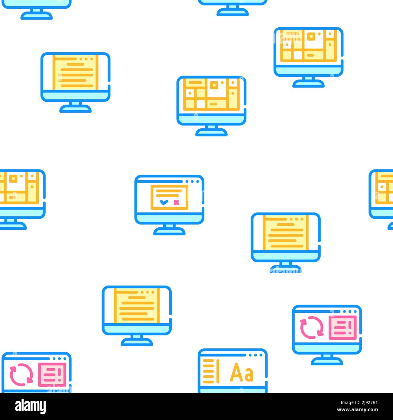 Operating System Pc Vector Seamless Pattern Stock Vector Image & Art ...