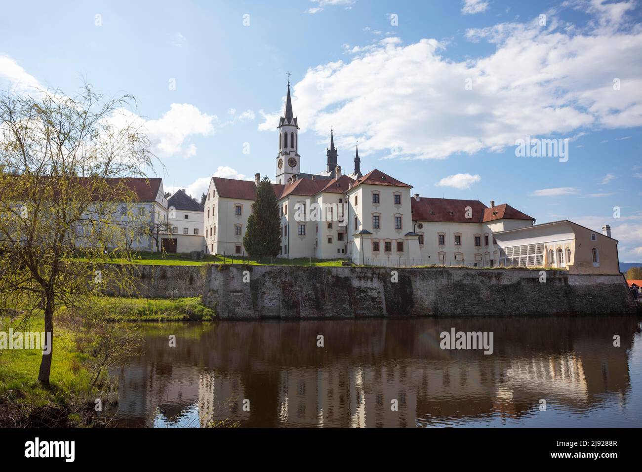 Cistercian Abbey Vyssi Brod, Hohenfurth, Vyssi Brod, Sumava, South Bohemia, Bohemia, Czech Republic Stock Photo