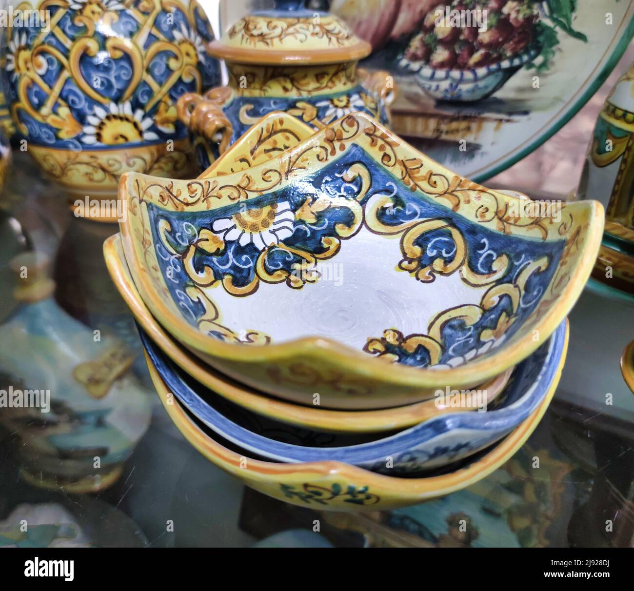 Famous ceramics produced on the Amalfi coast by skilled artisans