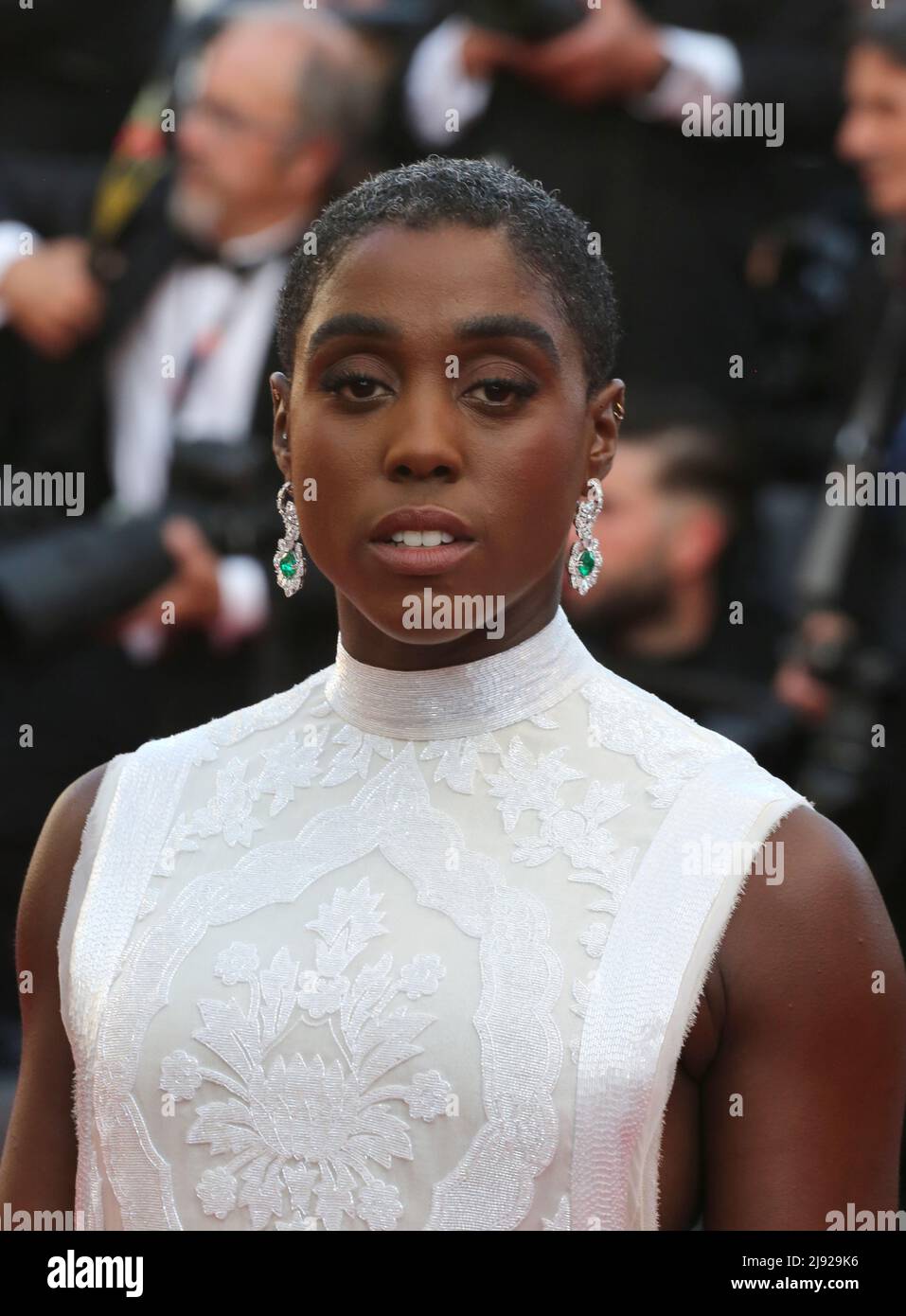 Cannes, France. 17th May, 2022. Lashana Lynch on the red carpet at the