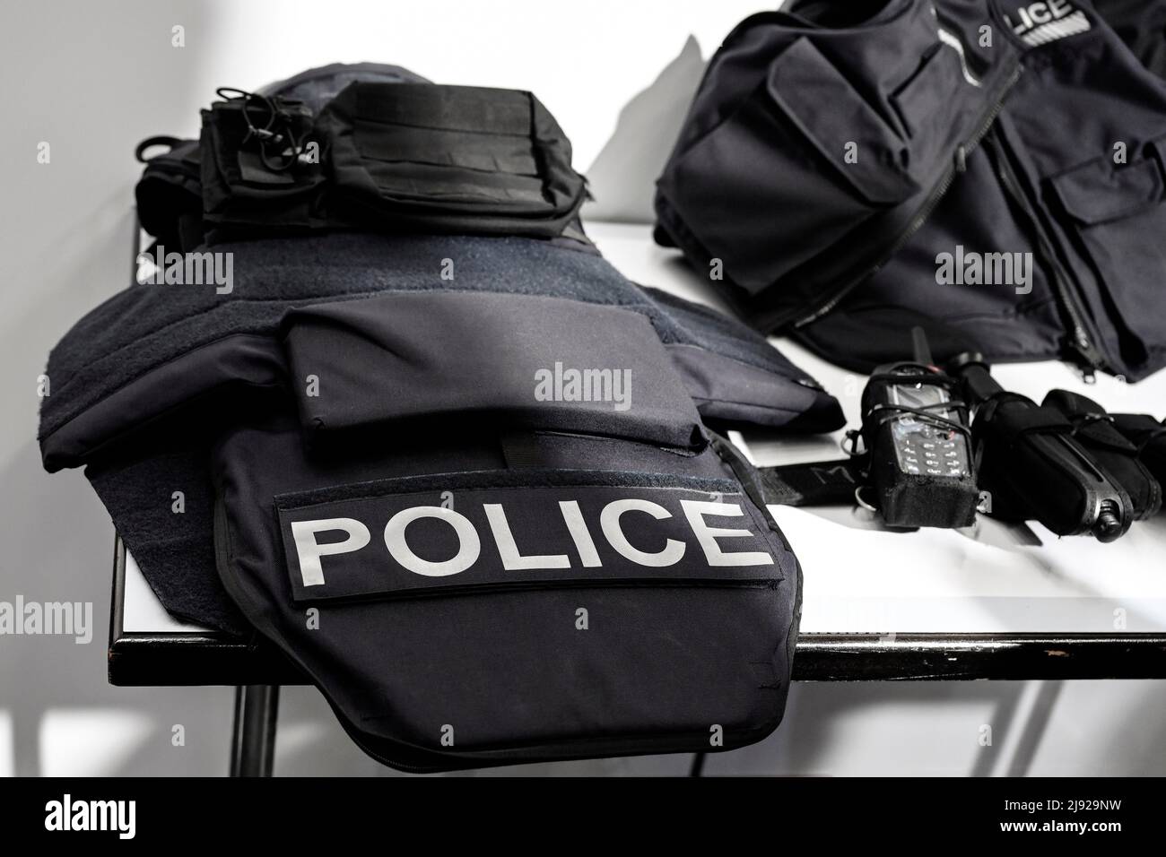 Police Bulletproof Vest Stock Photo