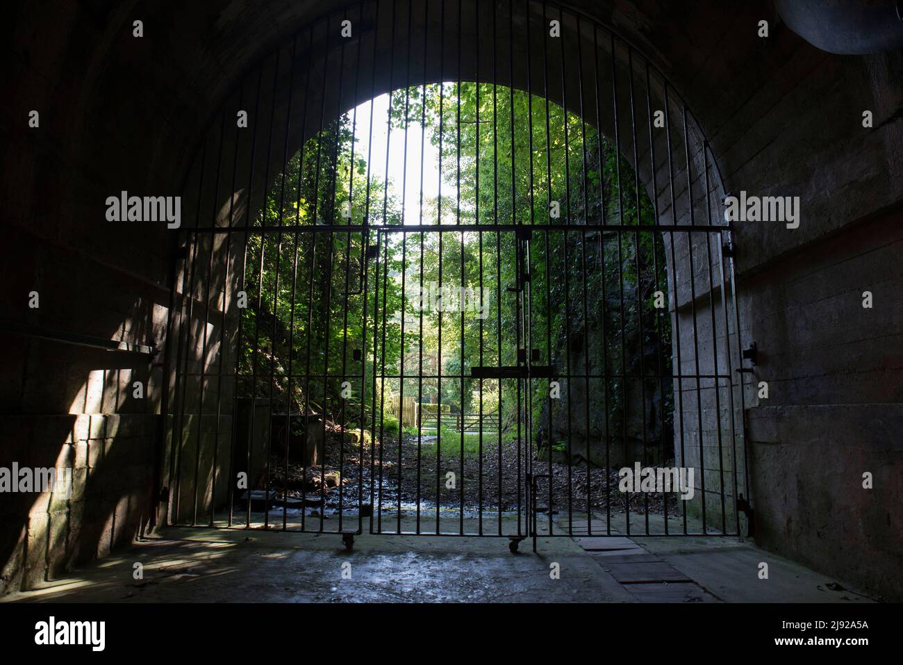 Jersey war tunnels German underground hospital Stock Photo Alamy