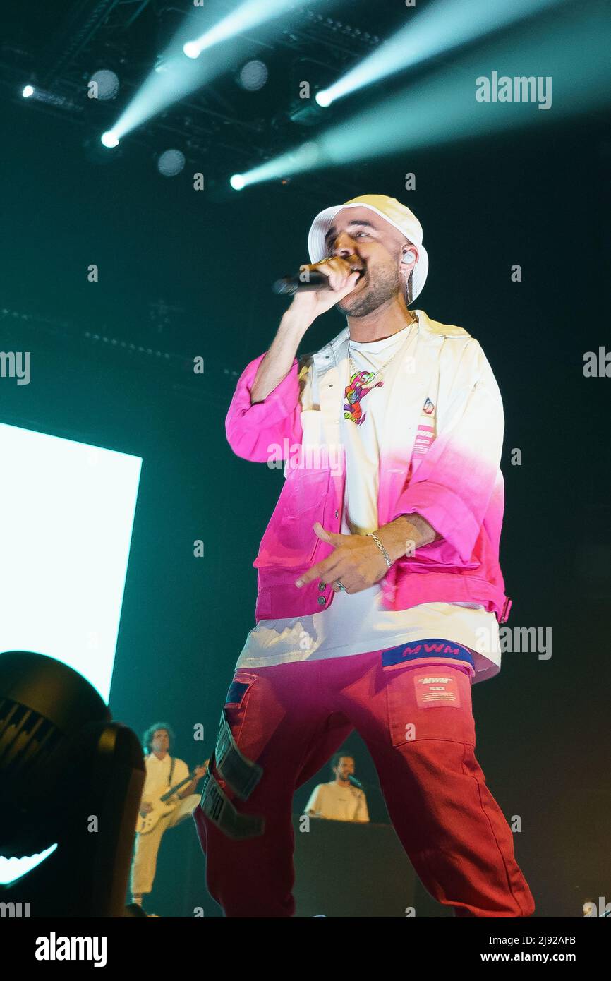 Madrid, Spain. 19th May, 2022. Singer Nil Moliner performs during the